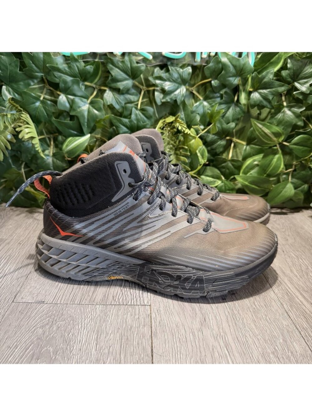 Hoka One One Speedgoat Mid GTX 2 1106532 ADGG Gray Running Shoes Sneakers 10.5